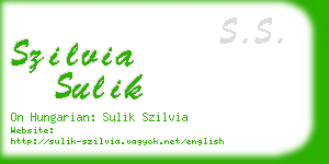 szilvia sulik business card